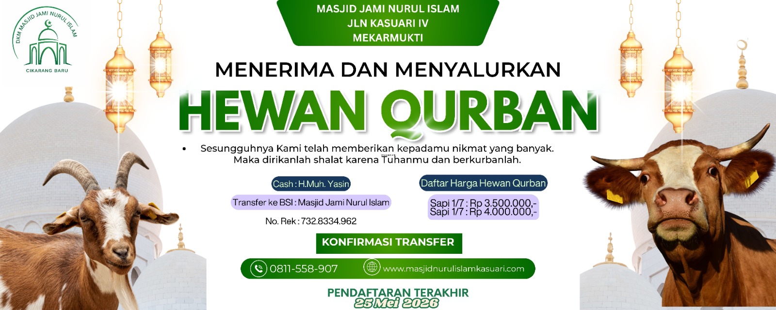 Penerimaan dan Penyaluran Hewan Qurban 